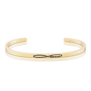 mantraband Gold infinity Love Bangle Bracelet